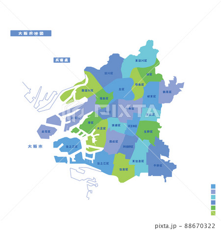 大阪市地図の写真素材