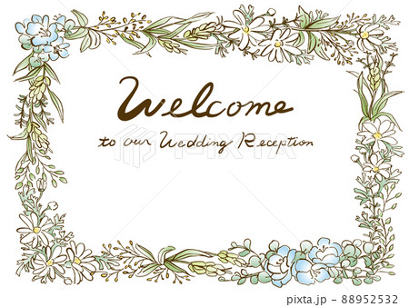 花 ウェルカム ウェルカムボード ベクターのイラスト素材