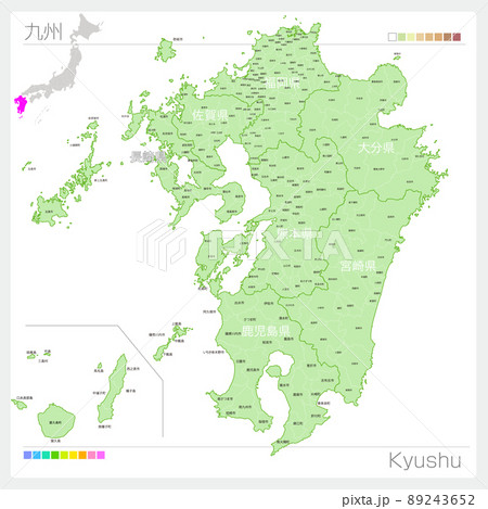 宮崎県地図のイラスト素材 - PIXTA