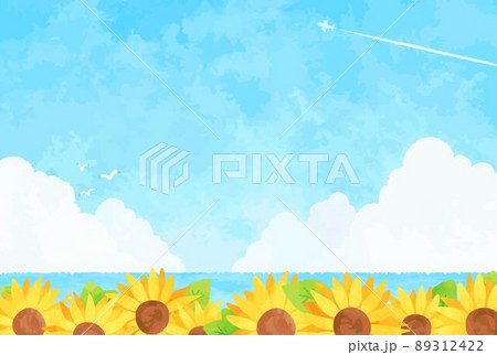 ヒマワリ 花 8月 綺麗のイラスト素材 - PIXTA