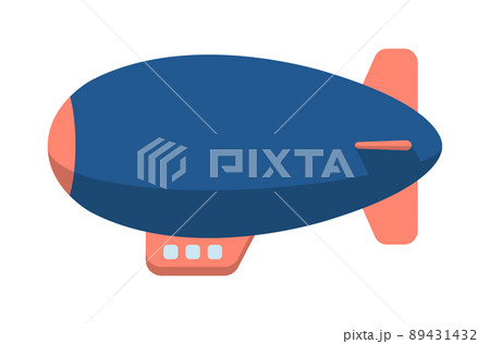 飛行船 乗り物 かわいい イラストのイラスト素材