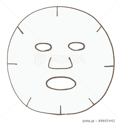 メイクシート 顔 女性 人物のイラスト素材