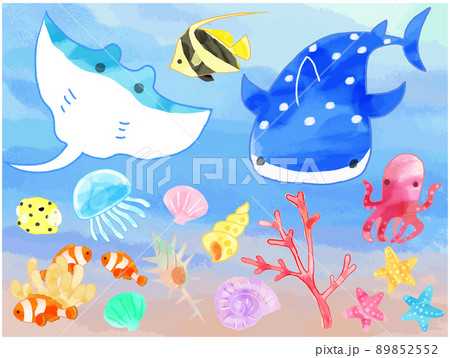 熱帯魚 魚 水彩 手描きのイラスト素材 - PIXTA