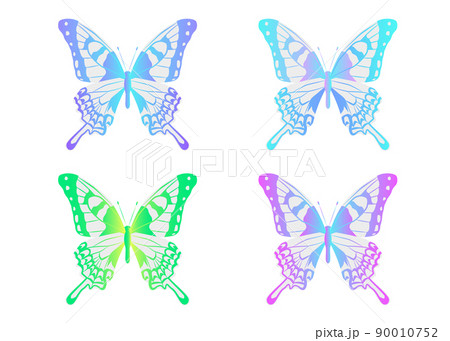 イラスト きれい 綺麗 蝶の写真素材