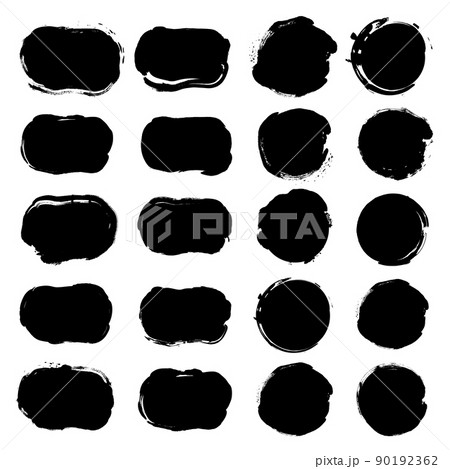 円 丸 墨絵 水墨画のイラスト素材 - PIXTA
