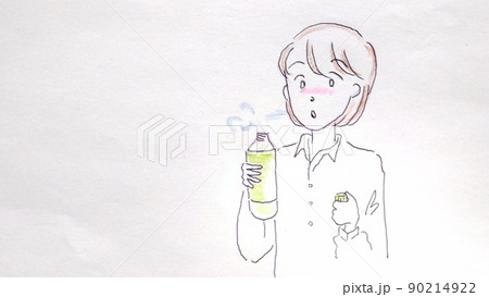 喉乾いたのイラスト素材