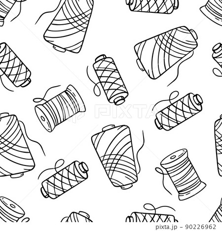 Sewing pattern on the old sheet of paper isolated on white