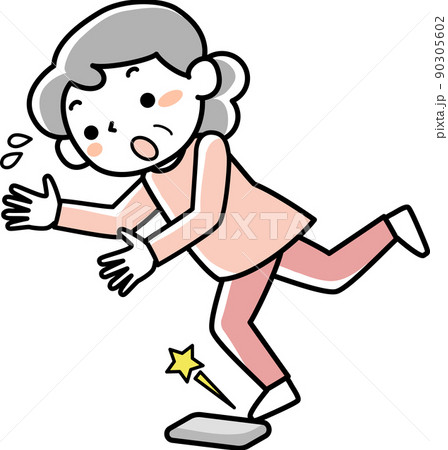 転倒予防のイラスト素材