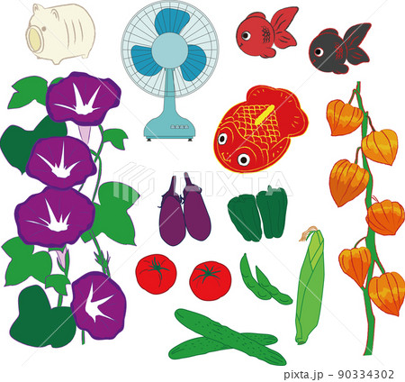 ブリキ金魚のイラスト素材