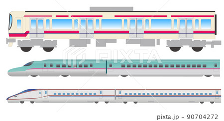 北陸新幹線のイラスト素材