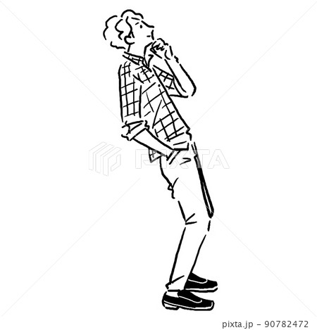 横向き 男性のイラスト素材 横向き 男性のイラスト素材