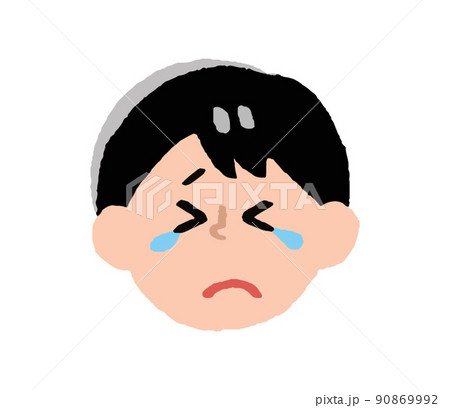 悲しい 顔のイラスト素材