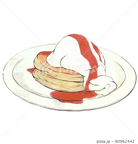 ホットケーキ パンケーキ ケーキ イラストのイラスト素材