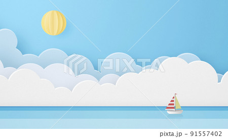 ビーチ リゾート ポップ 夏のイラスト素材