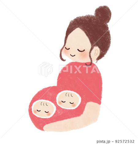 赤ちゃん 双子 イラスト 人物のイラスト素材