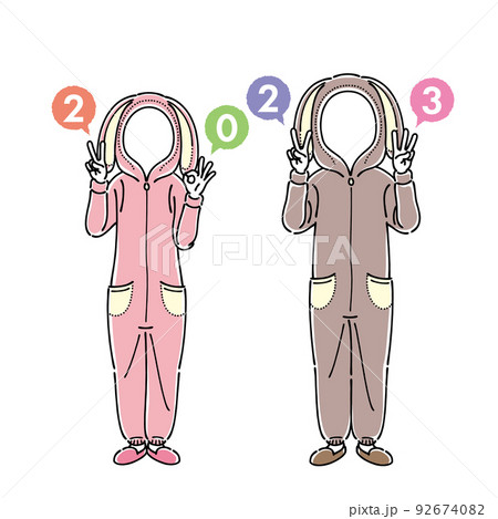 顔はめ イラストの写真素材