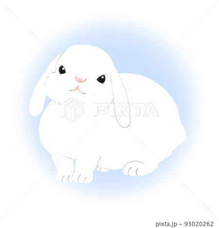 うさぎ ロップイヤー イラスト 動物 かわいいのイラスト素材