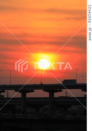 夕景 夕焼け 北千住 夕日の写真素材 - PIXTA