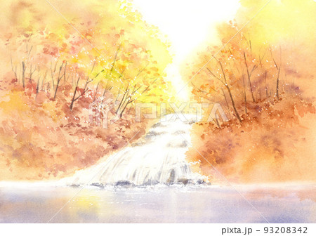 「紅葉と滝」 大きな絵画 油絵 F80号 風景画 迫力 紅葉と滝」 大きな絵画 油絵 F80号 風景画 迫力 紅葉と滝