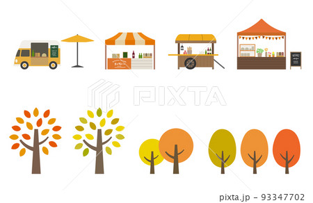 屋台 イベント 祭りのイラスト素材