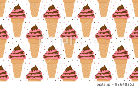 アイス パターン 壁紙 アイスクリームのイラスト素材