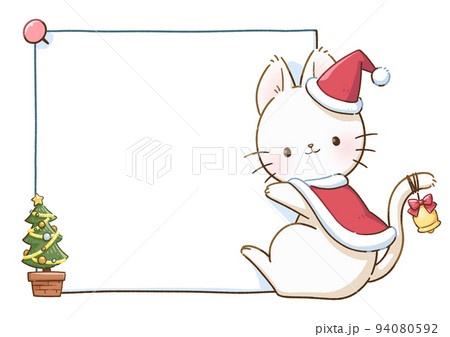 サンタクロース イラスト クリスマス 猫のイラスト素材