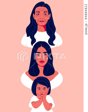 おばあさん おばあちゃん お婆さん 祖母のイラスト素材