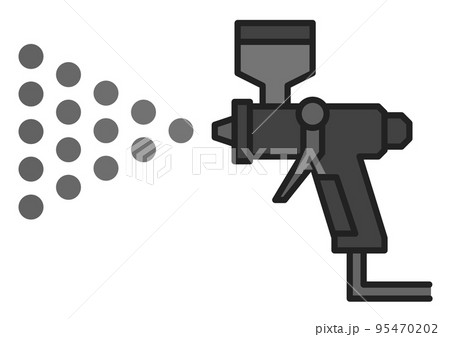 吹き付け塗装のイラスト素材