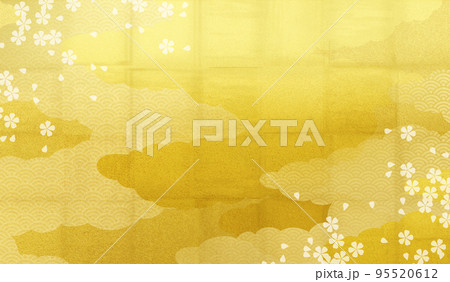 日本画 金屏風 金箔 雲の写真素材 - PIXTA