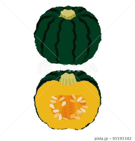 かぼちゃの煮物のイラスト素材