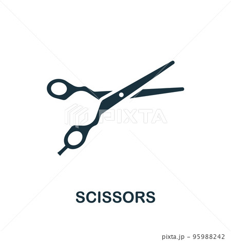 Premium Vector  Scissor black silhouette icon set needlework shear or  school and office different open scissors or c