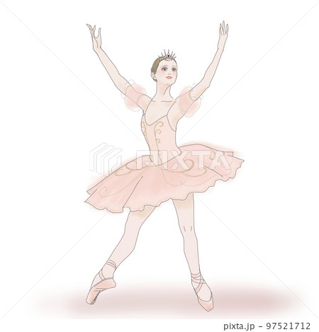 バレエシューズのイラスト素材