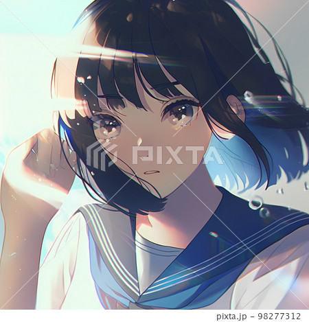 潤む 悲しい 目の写真素材 - PIXTA, 画像サイズ:450x469