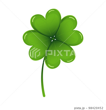 Four leaf clover isolated on Transparent background. St. Patrick's