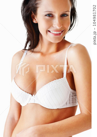 Woman, lingerie and sexy with fashion in portrait, sensual and