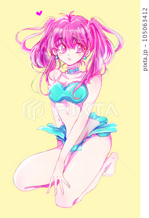 水着 美少女 ビキニ ツインテールの写真素材 - PIXTA