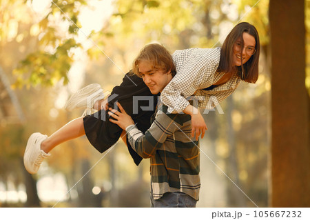 Attractive young lovers have couples playing - Stock Photo [59855903] -  PIXTA