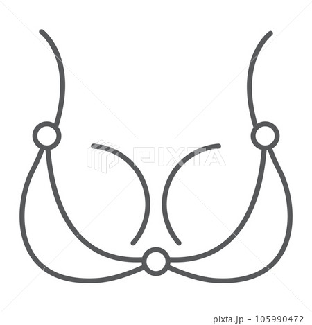 Sport woman bra icon. outline sport woman bra vector icon for