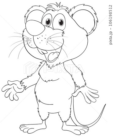 cartoon mouse black and white