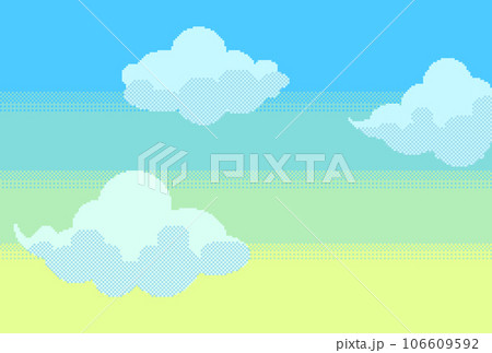 空 雲 ドット絵 自然のイラスト素材 - PIXTA