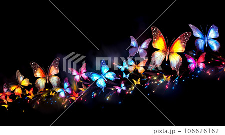 光る蝶の写真素材 - PIXTA