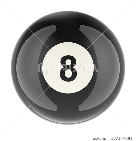 Monochromatic billiard 8 ball with cobra snake Vector Image