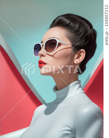 A vector illustration of a person wearing 80s fashion, featuring