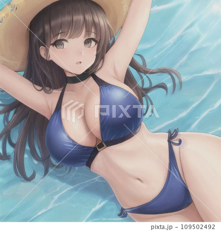 アニメ風 美少女 ビキニ Anime Styleのイラスト素材 - PIXTA