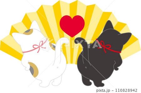 福猫のイラスト素材 - PIXTA