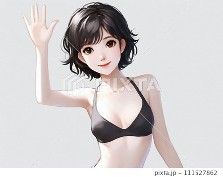 ビキニスタイルの女性イラスト 水着のマネキンのイラスト-ビキニ05イラスト - No: 25476038