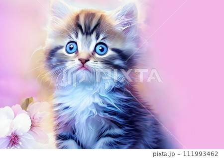 猫 春 桜 満開のイラスト素材 - PIXTA