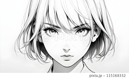 モノクロ 白黒 リップ 唇の写真素材 - PIXTA