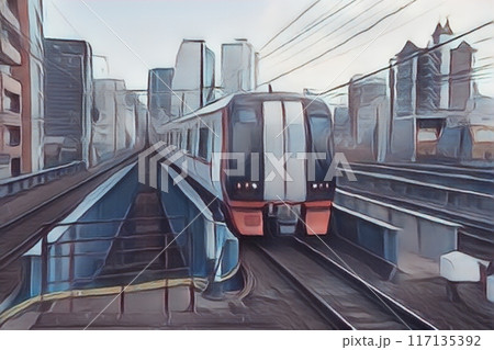 電車 列車 名古屋 名鉄のイラスト素材 - PIXTA