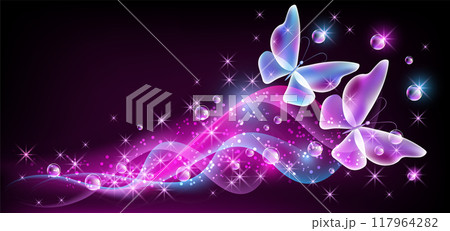 光る蝶 光る蝶のイラスト素材 - PIXTA